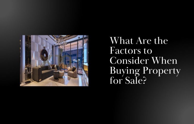 What Are the Factors to Consider When Buying Property for Sale?